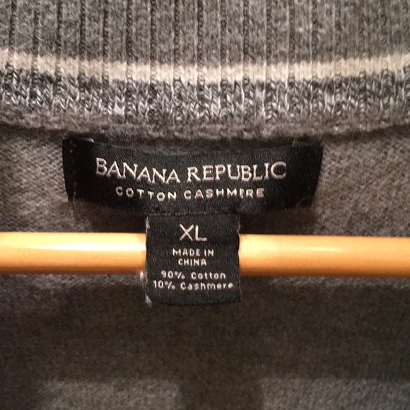 Gray Banana Republic 3/4 Zip Sweater - Picture 3 of 4